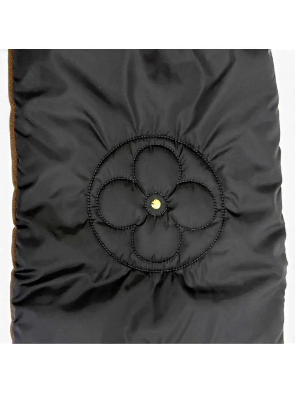 Louis Vuitton Echarpe Pillow Monogram LV Stitch Scarf Black Brown
